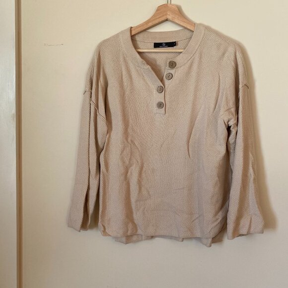 Oversized 2-Piece Woven Lounge Set - Picture 2 of 8